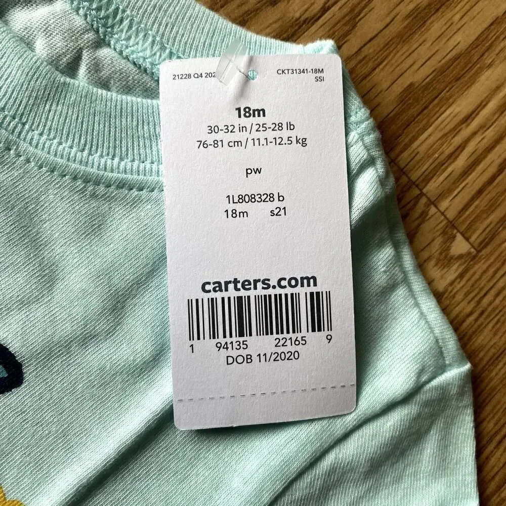 Carter's Shark and Fish Tee Blue 18 Months